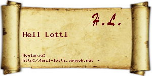 Heil Lotti névjegykártya